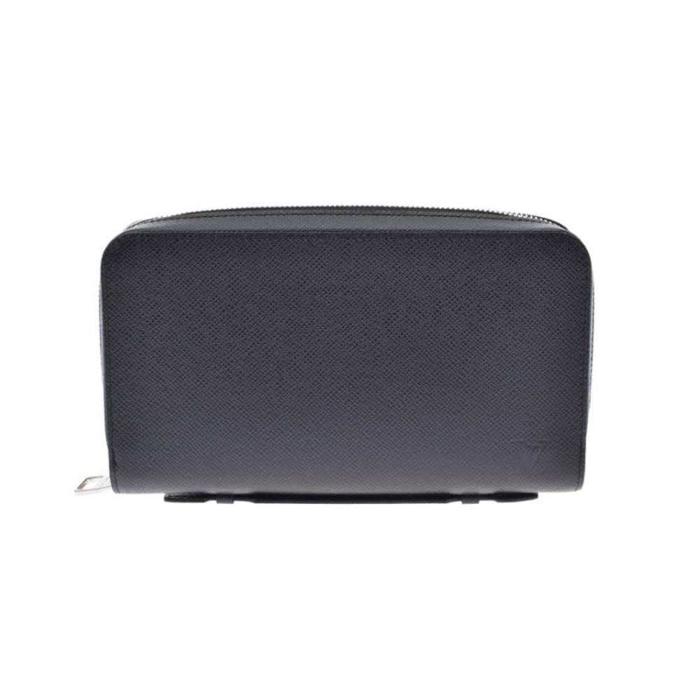 Louis Vuitton Taiga Zippy XL Clutch Bag Black Taiga Leather Long Wallet